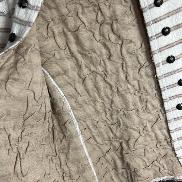 Free people 100% wool striped studded knit blazer jacket Open Front cardigan - Picture 5 of 14